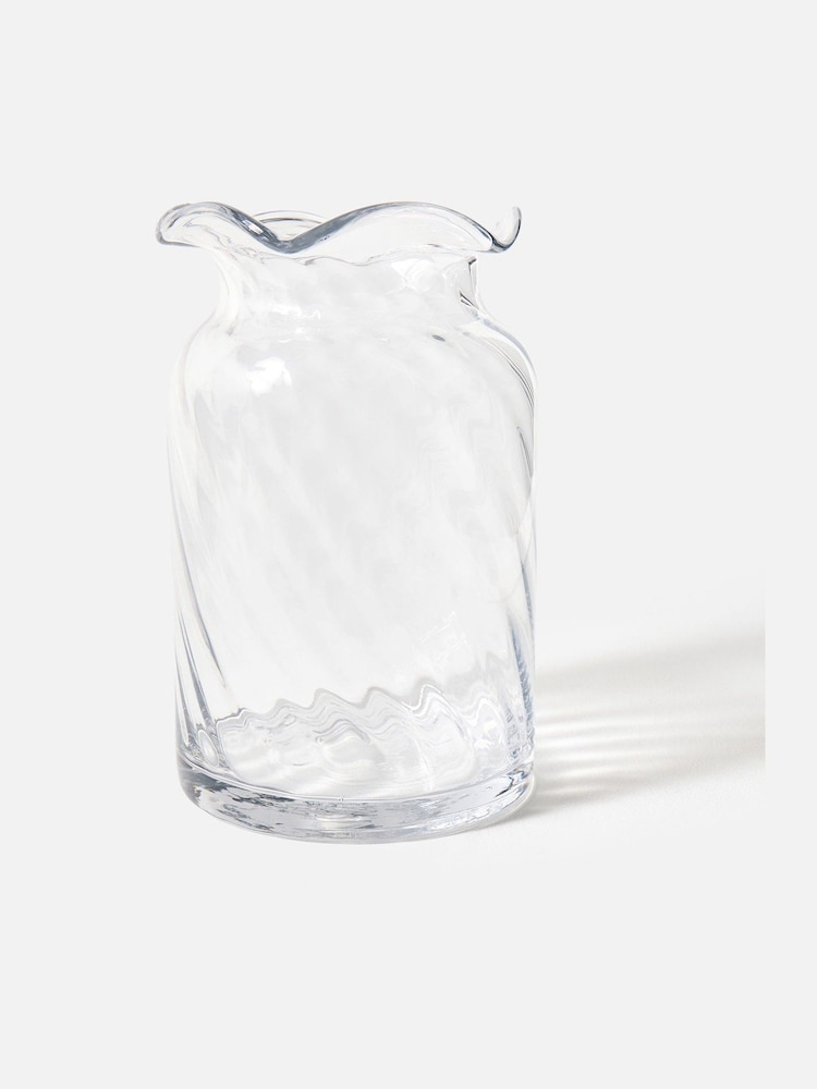 Oliver Bonas Clear Lucie Wavy Glass Vase - Image 1 of 6