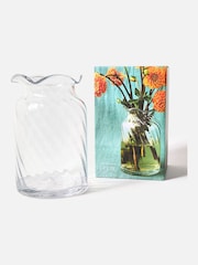 Oliver Bonas Clear Lucie Wavy Glass Vase - Image 2 of 6