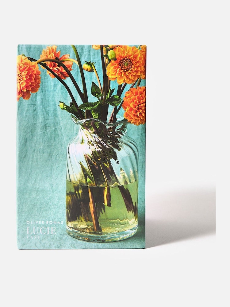Oliver Bonas Clear Lucie Wavy Glass Vase - Image 6 of 6