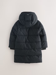 Schwarz - Superdry Langer Steppmantel - Bild 2 von 8