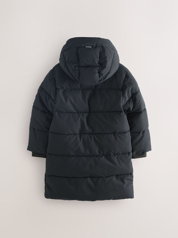 Schwarz - Superdry Langer Steppmantel - Bild 2 von 8
