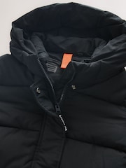 Schwarz - Superdry Langer Steppmantel - Bild 6 von 8