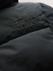 Schwarz - Superdry Langer Steppmantel - Bild 7 von 8