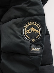 Schwarz - Superdry Langer Steppmantel - Bild 8 von 8