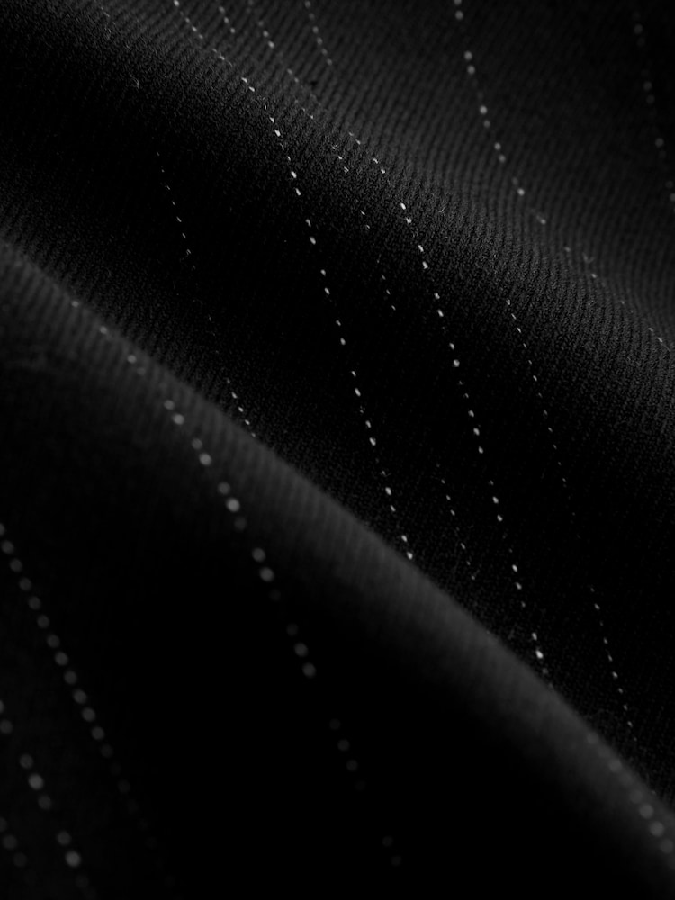 Black Striped Military Double Breasted Blazer - Image 8 of 8 Black Striped Military Double Breasted Blazer - Image 8 of 8