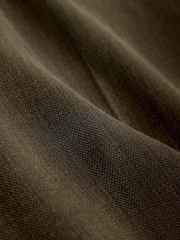 Khaki Green Crosshatch Elastic Waist Wide Leg Trousers - Image 9 of 9