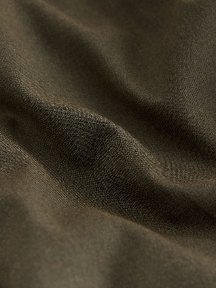 Khaki Green Tailored Bootcut Trousers With Wool - Image 2 of 4 Khaki Green Tailored Bootcut Trousers With Wool - Image 2 of 4