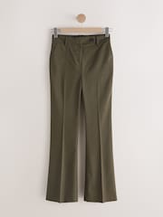 Khakigrün - Tailored Bootcut Trousers With Wool - Bild 5 von 8
