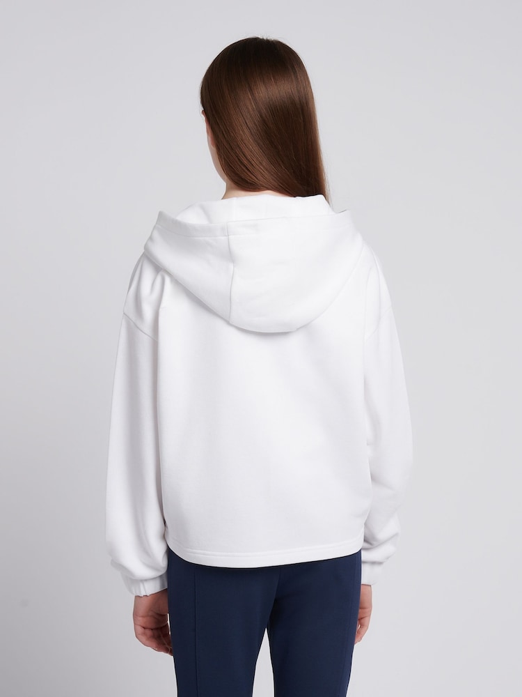 U.S. Polo Assn. White Girls Graphic Zip Through Sweater - Image 2 of 7