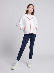 U.S. Polo Assn. White Girls Graphic Zip Through Sweater - Image 3 of 7