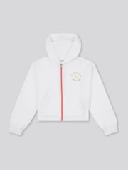 U.S. Polo Assn. White Girls Graphic Zip Through Sweater - Image 5 of 7