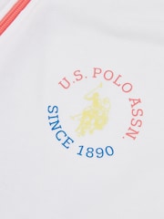 U.S. Polo Assn. White Girls Graphic Zip Through Sweater - Image 7 of 7