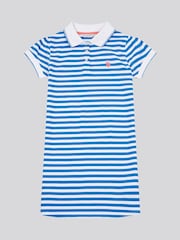 U.S. Polo Assn. Blue Girls Stripe Polo Dress - Image 1 of 3