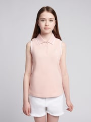 U.S. Polo Assn. Pink Girls Sleeveless Polo Shirt - Image 1 of 7