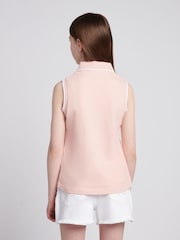 U.S. Polo Assn. Pink Girls Sleeveless Polo Shirt - Image 4 of 7