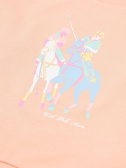 U.S. Polo Assn. Orange Girls Double Horsemen Puff Sleeve Sweater - Image 7 of 7