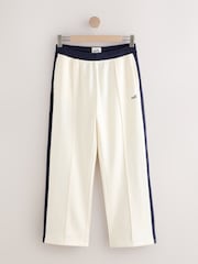 self. Ecru/Navy Wide Leg Joggers - Image 5 of 8