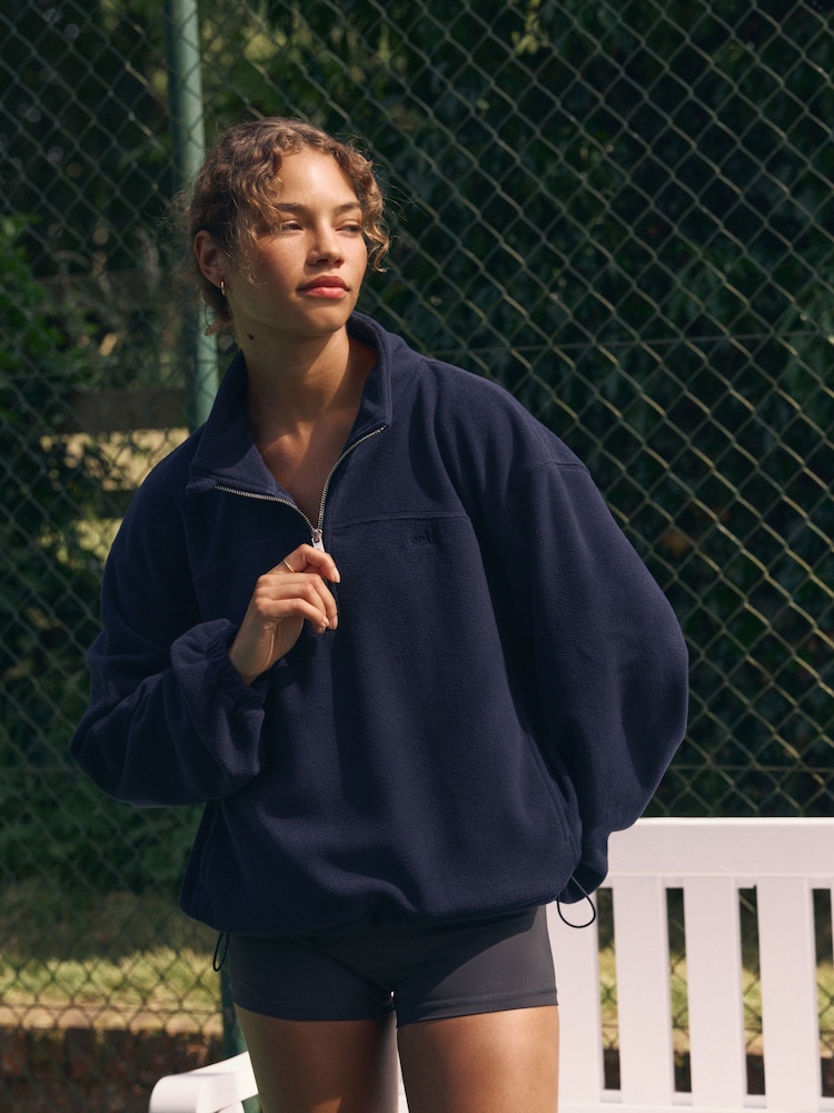 self. Navy Half Zip Microfleece Fleece - Image 1 of 12