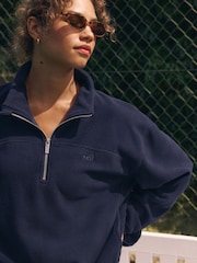 self. Navy Half Zip Microfleece Fleece - Image 5 of 12