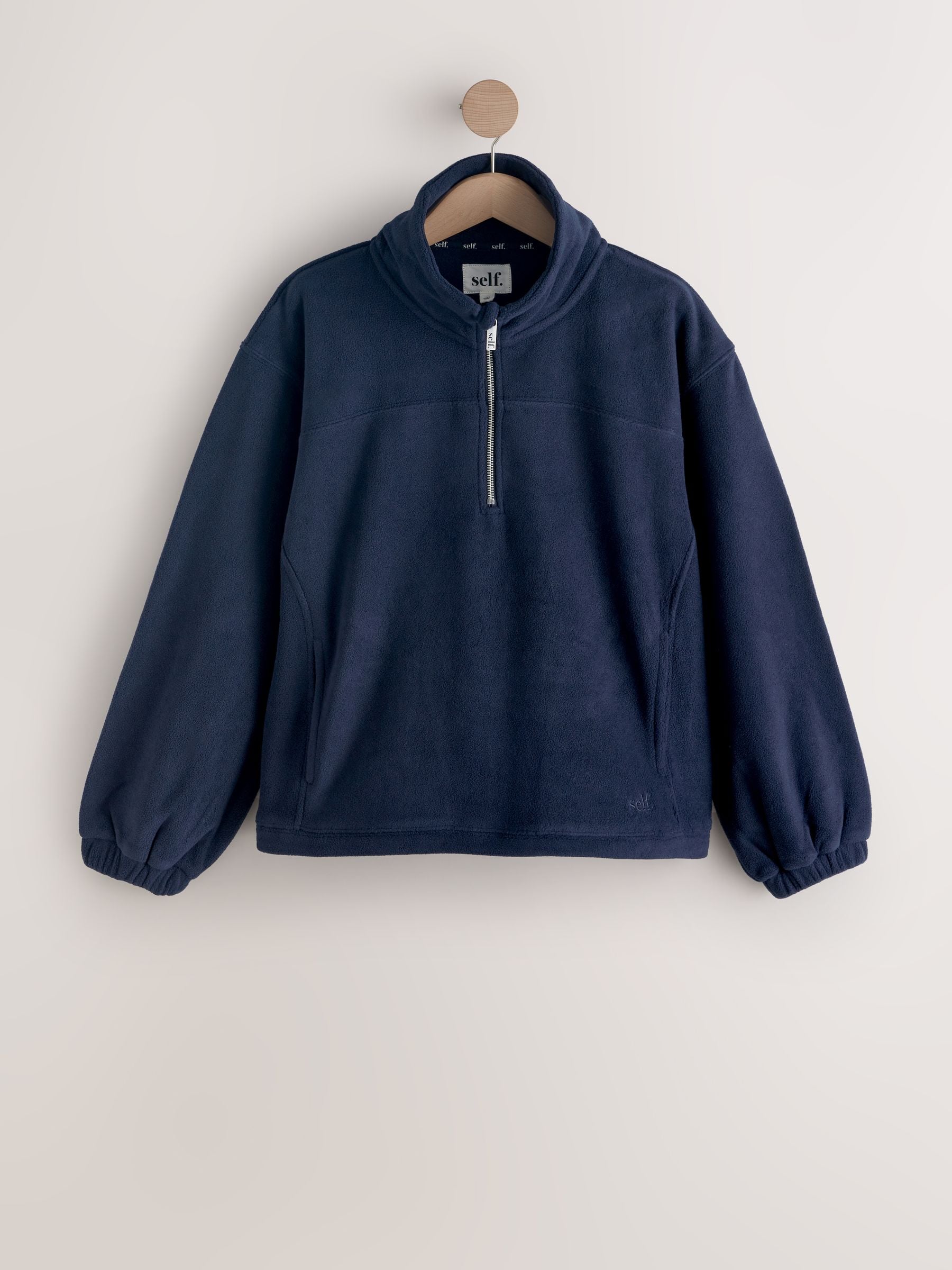 Buy self. Navy Half Zip Microfleece Fleece from the Next UK online