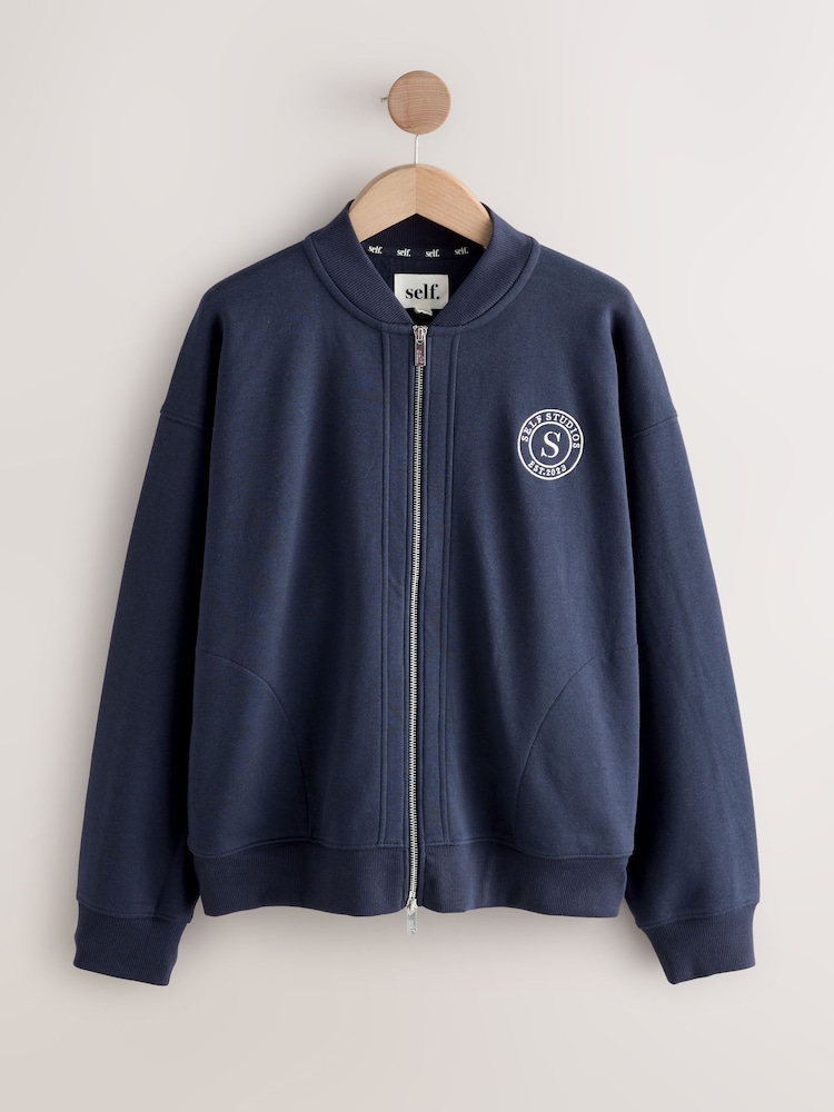 self. Navy Bomber Jacket - Image 1 of 3