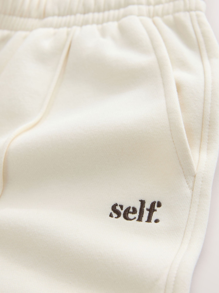 self. White Wide Leg Joggers - Image 9 of 9 self. White Wide Leg Joggers - Image 9 of 9