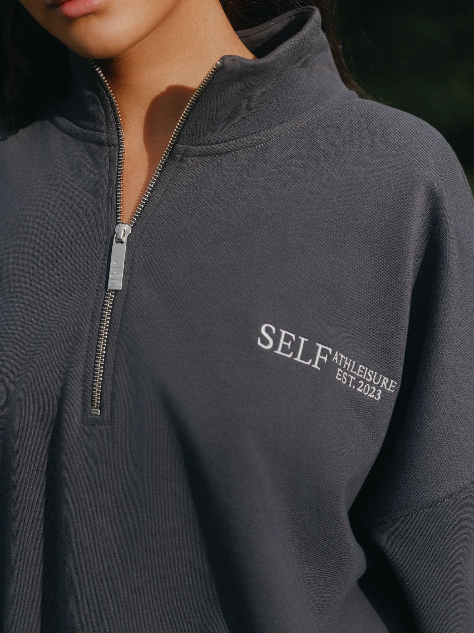 Buy self. Charcoal Grey Half Zip Sweatshirt from Next China