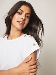 Lipsy White/Black Two Pack Round Neck T-Shirt - Image 4 of 6
