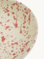 Hot Pottery Set of 4 Cranberry Splatter Pasta Bowls - Image 3 of 5
