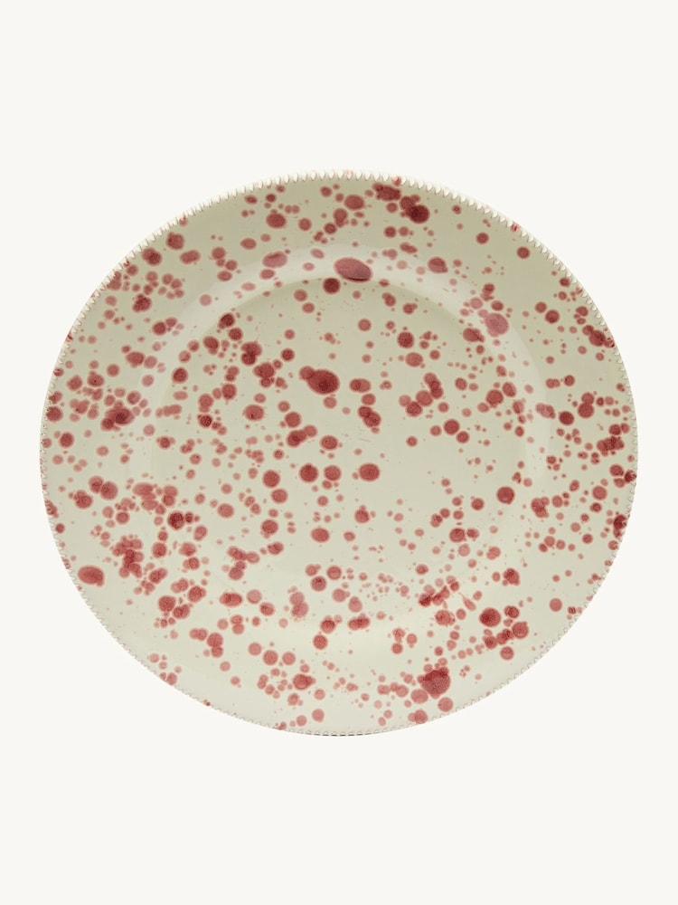 Hot Pottery Set of 4 Cranberry Splatter Side Plates - Image 2 of 5