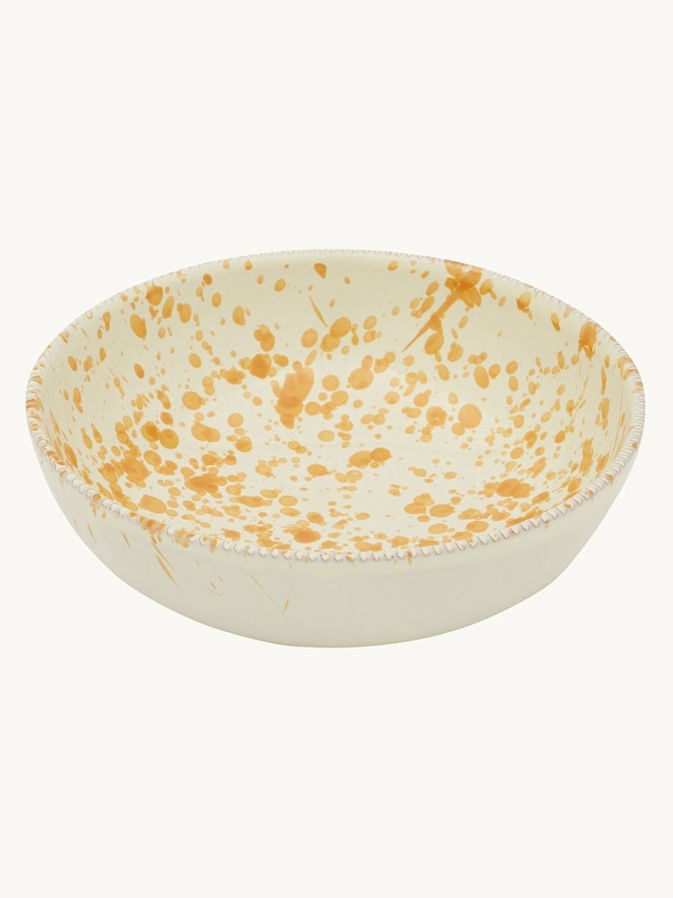 Hot Pottery Set of 4 Burnt Orange Splatter Pasta Bowls - Image 2 of 5
