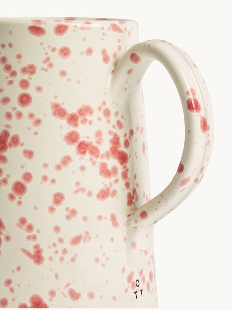 Hot Pottery Cranberry Splatter Jug - Image 1 of 1