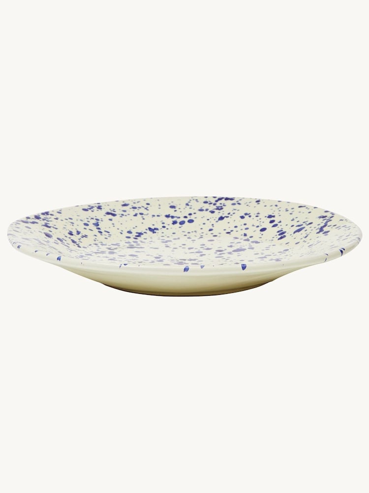 Hot Pottery Blueberry Splatter Shallow Serving Bowl - Image 2 of 5