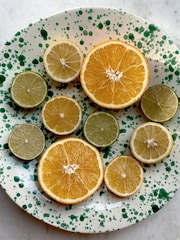 Hot Pottery Pistachio Splatter Shallow Serving Bowl - Image 1 of 5