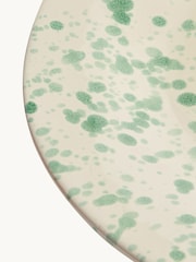 Hot Pottery Pistachio Splatter Shallow Serving Bowl - Image 2 of 5