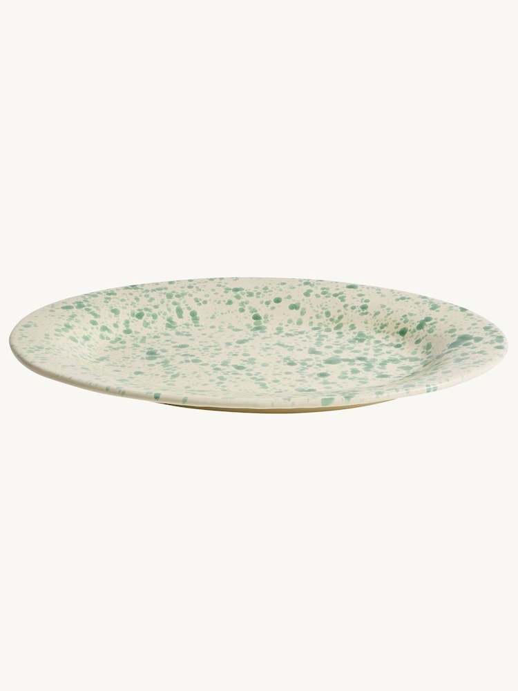 Hot Pottery Pistachio Splatter Serving Platter - Image 2 of 5