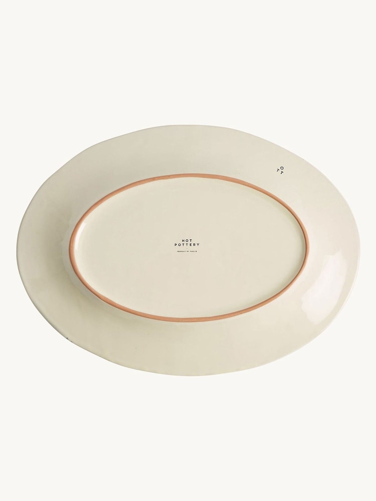 Hot Pottery Pistachio Splatter Serving Platter - Image 5 of 5