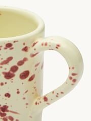 Hot Pottery Set of 4 Cranberry Splatter Mugs - Image 3 of 5