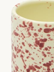 Hot Pottery Set of 4 Cranberry Splatter Mugs - Image 4 of 5