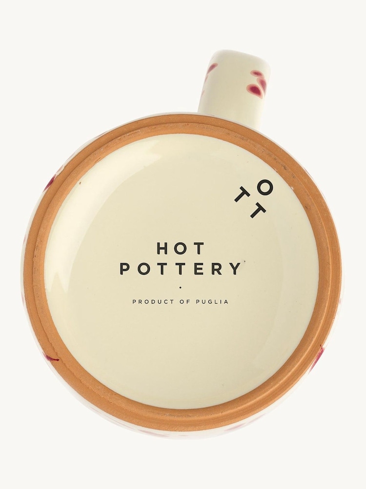 Hot Pottery Set of 4 Cranberry Splatter Mugs - Image 5 of 5