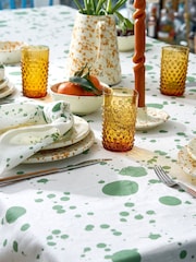 Hot Pottery Pistachio Splatter Linen Tablecloth - Image 1 of 3