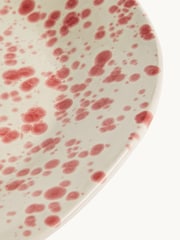 Hot Pottery Cranberry Splatter Shallow Serving Bowl - Image 3 of 5
