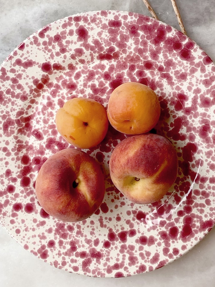 Hot Pottery Set of 4 Cranberry Splatter Dinner Plates - Image 1 of 5