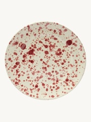 Hot Pottery Set of 4 Cranberry Splatter Dinner Plates - Image 2 of 5