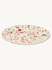 Hot Pottery Set of 4 Cranberry Splatter Dinner Plates - Image 3 of 5