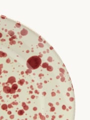 Hot Pottery Set of 4 Cranberry Splatter Dinner Plates - Image 4 of 5