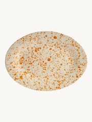 Hot Pottery Burnt Orange Splatter Serving Platter - Image 2 of 5