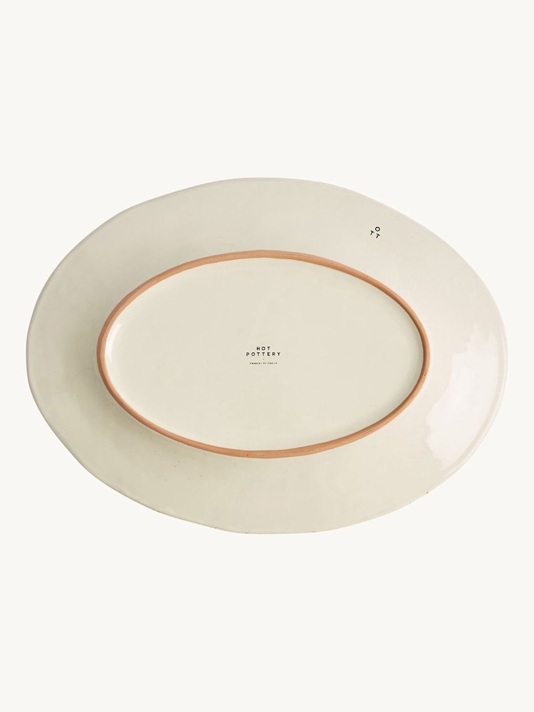 Hot Pottery Burnt Orange Splatter Serving Platter - Image 5 of 5