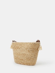 Accessorize Natural Jute Fringe Cross-Body Bag - Image 2 of 5