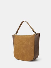 Accessorize Natural Patchwork Suedette Shoulder Bag - Image 2 of 4